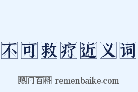 不可救疗近义词是什么意思的图片